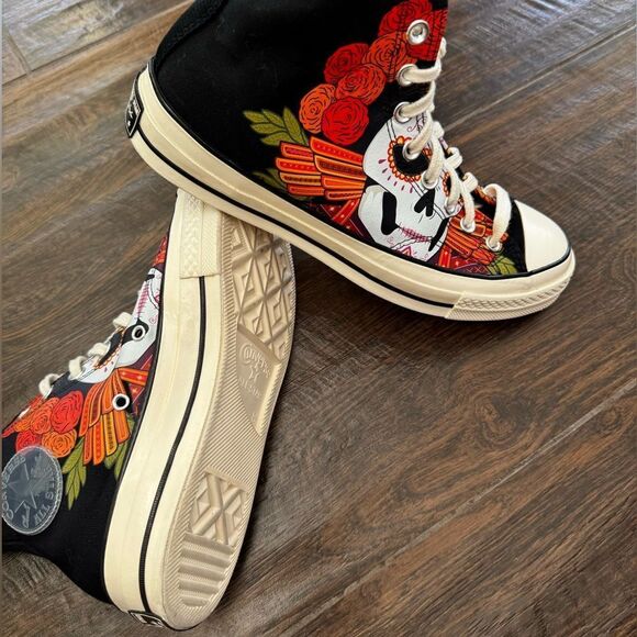 COPY - Converse Chuck 70 High Dia De Los Muertos Day Of The Dead 173112C M-8.5 … - Picture 8 of 8